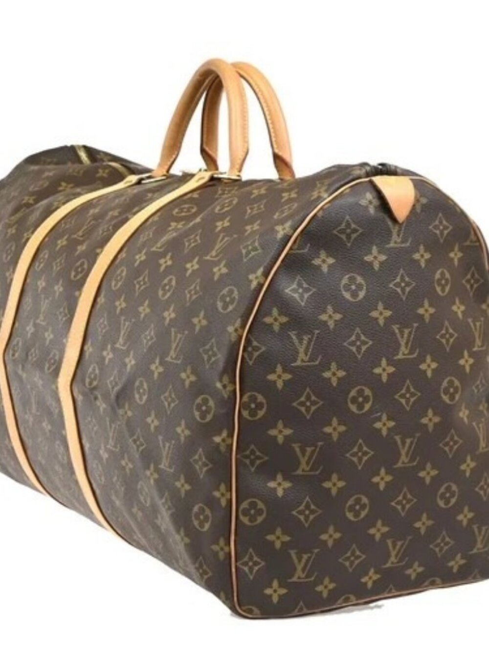 LOUIS VUITTON Keepall 60 Travel Hand Bag Monogram Leather Brown M41422 96YH892 - Picture 2 of 16